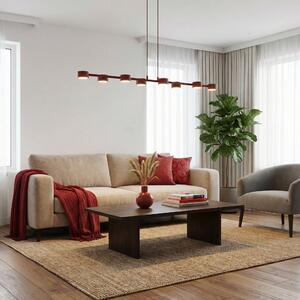 Závěsné svítidlo MEGARA 8 – vínové, 8× GX53, šířka 116 cm
