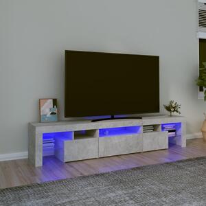 TV skříňka s LED osvětlením betonově šedá 200x36,5x40 cm 3152813