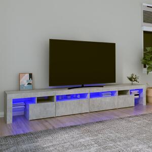 TV skříňka s LED osvětlením betonově šedá 260x36,5x40 cm 3152821