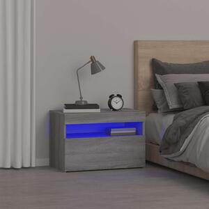 Noční stolek s LED osvětlením šedý sonoma 60 x 35 x 40 cm 3152828