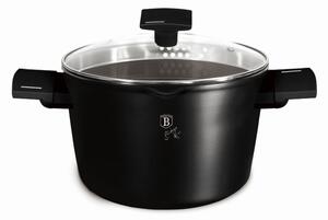 Kastrol s poklicí a titanovým povrchem a poklicí 24 cm Matte Black Collection