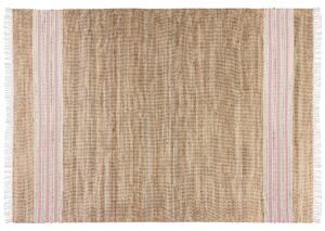 Jutový koberec 160 x 230 cm béžový/růžový MIRZA