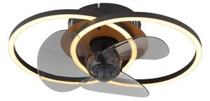 Globo 03661 KAREN - Stropní LED ventilátor v imitaci dřeva, dálkové ovládání, LED 24W, 2700-6500K (Stmívatelný stropní ventilátor s dálkovým ovladačem)