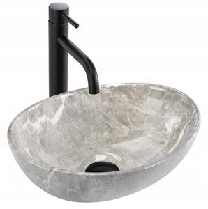 Malá umyvadlová deska Rea Sofia Mini Grigio šedá 35 cm