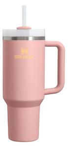 Broskvová termoska s brčkem z nerezové oceli 1,18 l Quencher H2.O FlowState™ Tumbler Peach Rose – Stanley