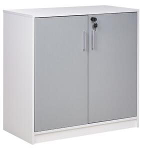 HezkýNábytek.cz Skříňka Zirkone (bílá + šedá). 1076653