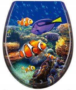 Sedátko na WC Schütte Sea Life, vícebarevné, duroplast