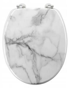 WC sedátko Douceur d'intérieur MARBRE bílé, šedé MDF