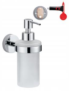 Dávkovač mýdla na stěnu Tesa Smooz 200 ml stříbrný/šedý