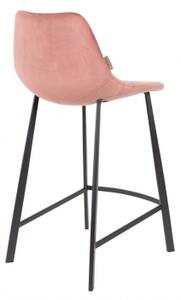 DUTCHBONE FRANKY VELVET pultová židle růžová