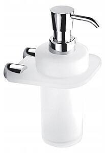 Ruční nástěnný dávkovač mýdla Nimco 230 ml, bezbarvý, bílý, stříbrný
