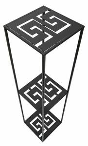 DekorStyle Moderní stojan na květináč Labyrint 100 cm ČERNÝ