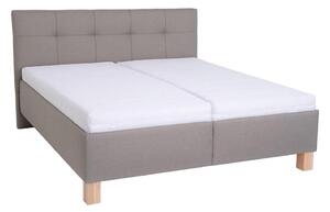 Čalouněná postel s úložným prostorem bez matrace MARIA 160x200 cm taupe