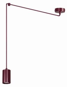 Závěsné svítidlo TRAKER 1 – vínové, 1× GU10, šířka 8 cm