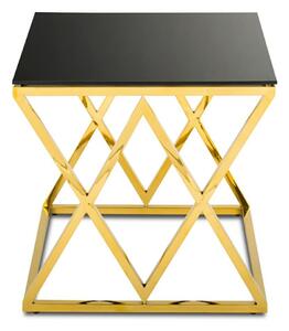 DekorStyle Odkládací stolek Diamant Gold Black
