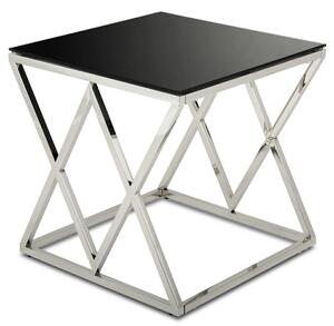 DekorStyle Odkládací stolek Diamant Silver Black