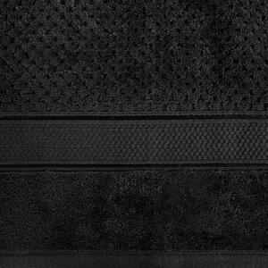 Bavlněná froté osuška s proužky JESSICA 70x140 cm, černá, 500 gr Mybesthome
