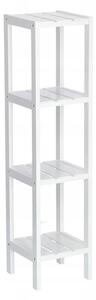 KOUPELNOVÁ SKŘÍŇKA MDF REGÁL DO KOUPELNY BÍLÁ 22 x 22 x 92 ZELLER 4 POLICE