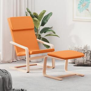 Relaxační křeslo s podnožkou tmavě žluté textil 3154420