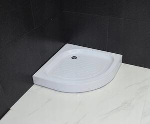 Sprchová vanička polokruhová MEXEN RIO bílá, 80x80 cm + sifon