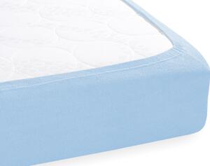 Froté napínací prostěradlo na extra vysokou matraci FR-014 Nebesky modré 180 x 220 - výška 40 cm