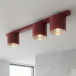 Stropní svítidlo NANO 3 – vínové, 3× GU10 AR111, šířka 70 cm