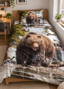3d povlečení s medvědem - Bear 140x200 cm
