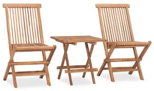3dílný skládací zahradní jídelní set masivní teakové dřevo 315455