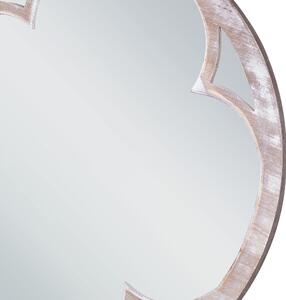 Kulaté nástěnné zrcadlo ø 60 cm světlé dřevo MONCLOVA