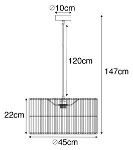 Orientální závěsná lampa ratanová 45 cm - Maud