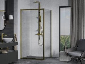 MEXEN - Apia sprchový kout, posuvné dveře, 120 x 70 cm, transparentní - zlatá - 840-120-070-50-00