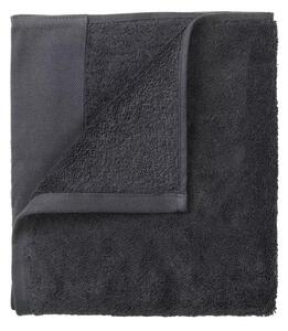 Antracitové froté ručníky v sadě 2 ks z bio bavlny 30x50 cm Riva – Blomus
