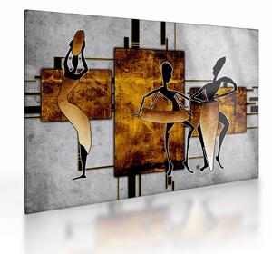 Skleněný obraz - Motivy Africké kultury (70x50 cm)