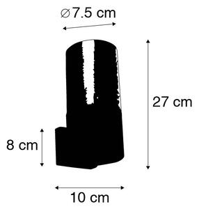 Industriální nástěnné svítidlo černé se zlatem 7,5 cm - Raspi