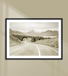 Plakát / Obraz Cesta Pololesklý saténový papír A4 - 21 x 29,7 cm