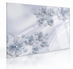 Skleněný obraz - Květinový design (70x50 cm)