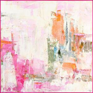 Tištěný/s ručně malovanými prvky obraz s rámem/na plátně 102x102 cm New Age Pink – Malerifabrikken