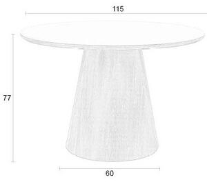 Kulatý jídelní stůl s deskou z kamene ø 115 cm Almira – White Label