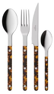 4-dílná sada příborů Bistrot Brillant – Faux Tortoise