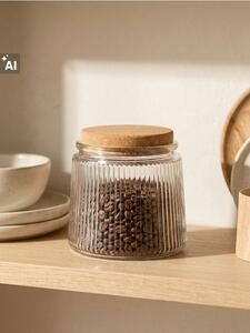 Sinsay - Rýhovaná nádoba na potraviny s víkem - clear