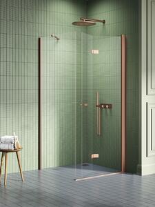 New Trendy New Soleo Copper Brushed sprchový kout 100x70 cm obdélníkový měděná kartáčovaný/průhledné sklo K-2069