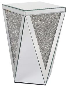 Zrcadlový odkládací stolek stříbrný LUXEY