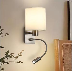 Brilagi -LED Flexibilní nástěnná lampa 1xE27/25W/230V+LED/3W matný chrom/krémová