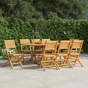 Skládací židle 8 ks 47x62x90 cm masivní teak 3155066