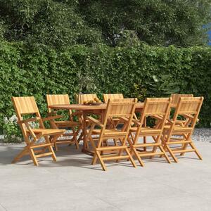 Skládací židle 8 ks 55x61x90 cm masivní teak 3155063