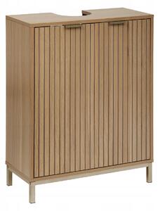 SKŘÍŇKA POD UMYVADLO NA DESKU MDF 60X28,5X80 CM HNĚDÁ