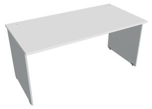Stůl pracovní rovný 160 cm - Hobis Gate GS 1600 Dekor stolové desky: třešeň, Dekor lamino podnože: šedá