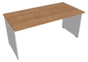 Stůl pracovní rovný 160 cm - Hobis Gate GS 1600 Dekor stolové desky: buk, Dekor lamino podnože: šedá