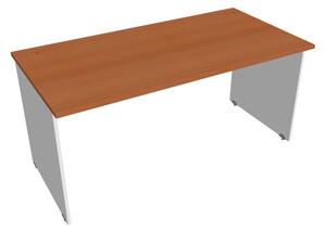 Stůl pracovní rovný 160 cm - Hobis Gate GS 1600 Dekor stolové desky: buk, Dekor lamino podnože: šedá