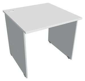 Stůl pracovní rovný 80 cm - Hobis Gate GS 800 Dekor stolové desky: ořech, Dekor lamino podnože: šedá